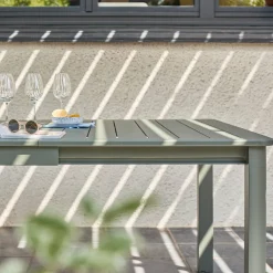 Mesa de jardim extensível em alumínio, 12 lugares