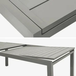 Mesa de jardim extensível em alumínio para 10-12 lugares