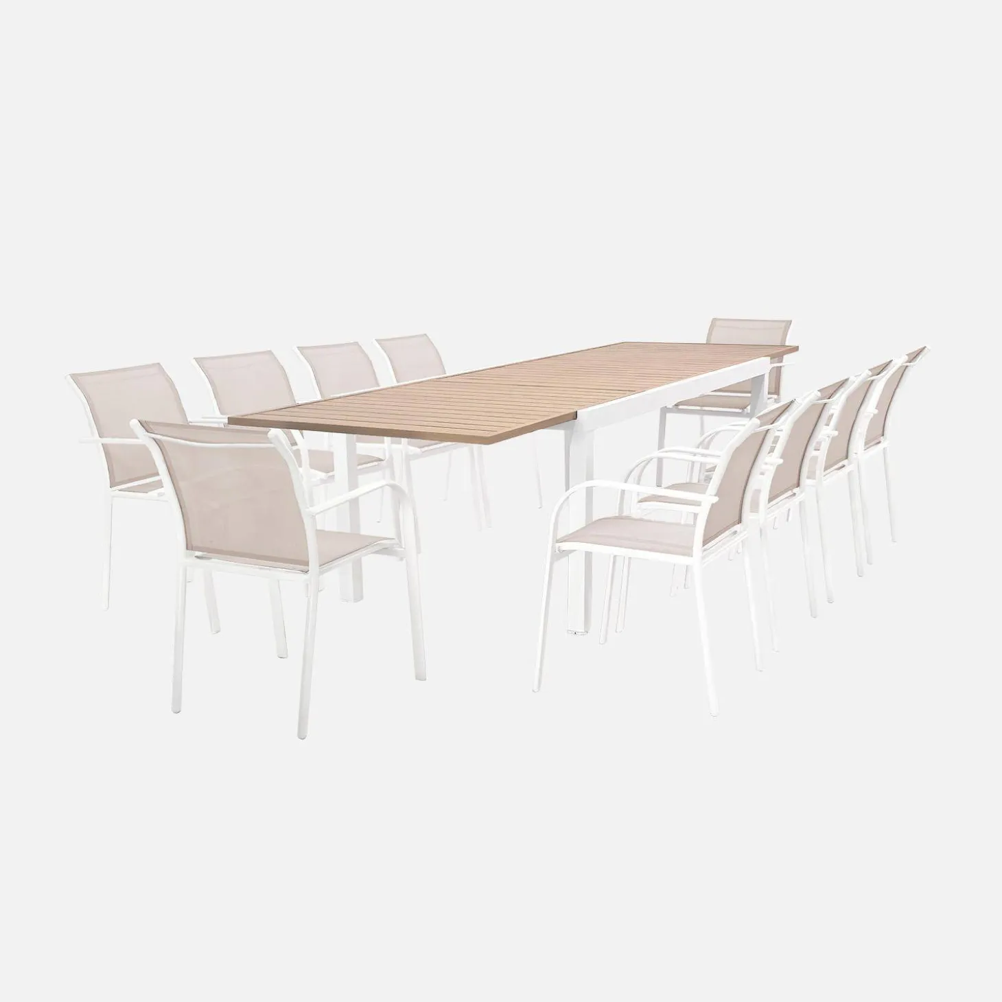 Mesa de jardim extensível em alumínio 10-12 lugares