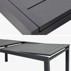 Mesa de jardim extensível em alumínio para 10-12 lugares