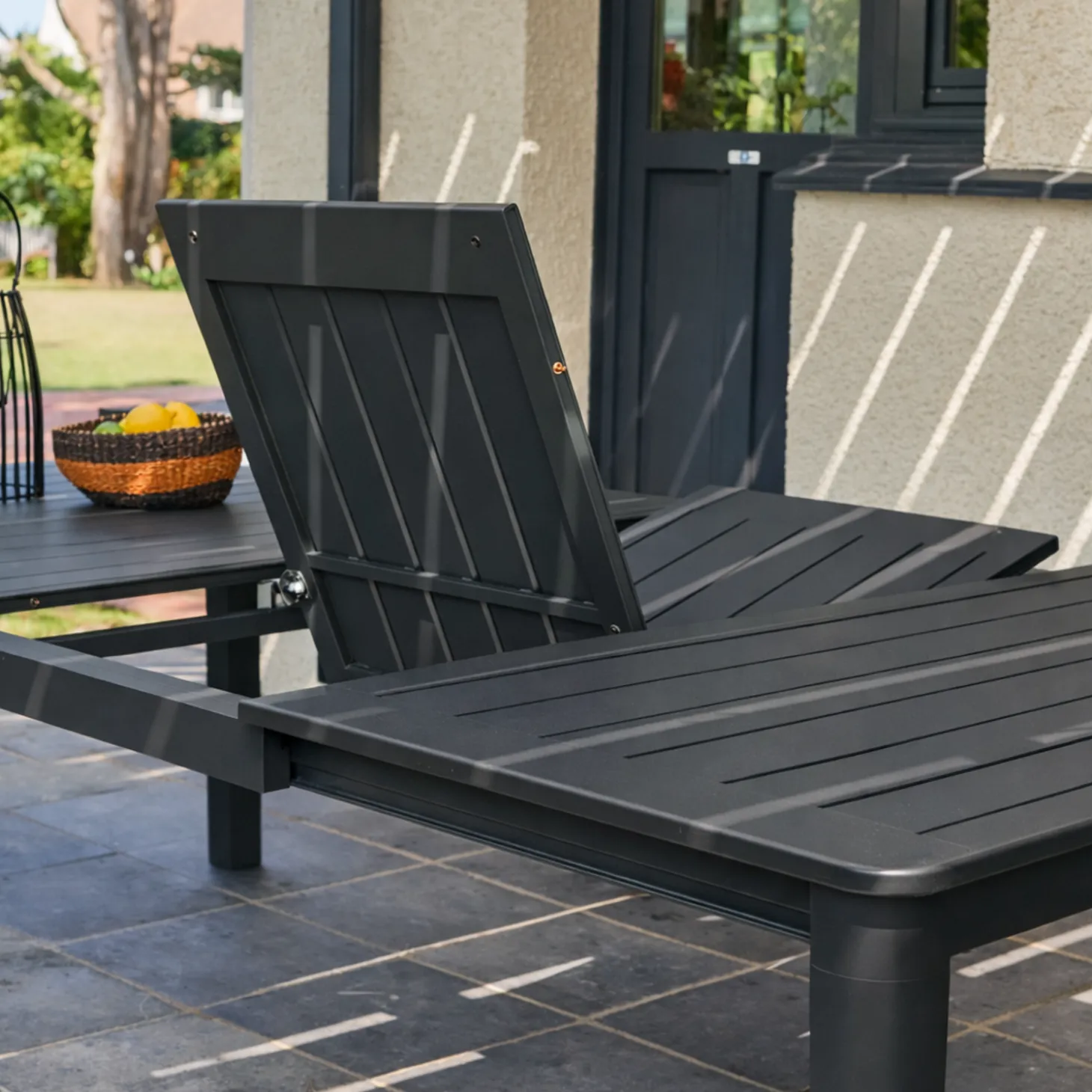 Mesa de jardim extensível em alumínio, 12 lugares
