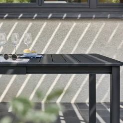 Mesa de jardim extensível em alumínio, 12 lugares