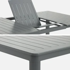 Mesa de jardim extensível em alumínio, 12 lugares