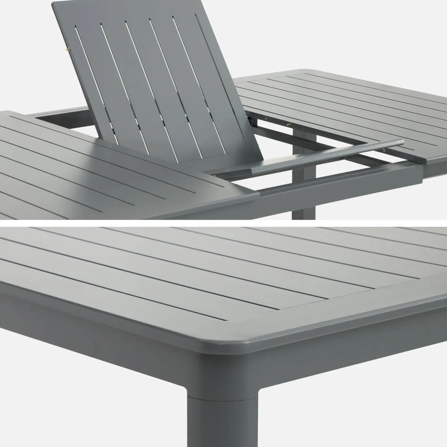 Mesa de jardim extensível em alumínio, 12 lugares