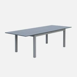 Mesa de jardim extensível em alumínio, 8 lugares