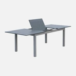 Mesa de jardim extensível em alumínio, 8 lugares