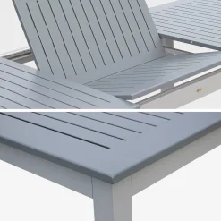 Mesa de jardim extensível em alumínio, 8 lugares
