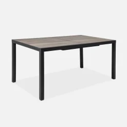Mesa de jardim extensível em DPC e alumínio, 8 lugares