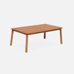 Mesa de jardim extensível em madeira de eucalipto, 10 a 12 lugares