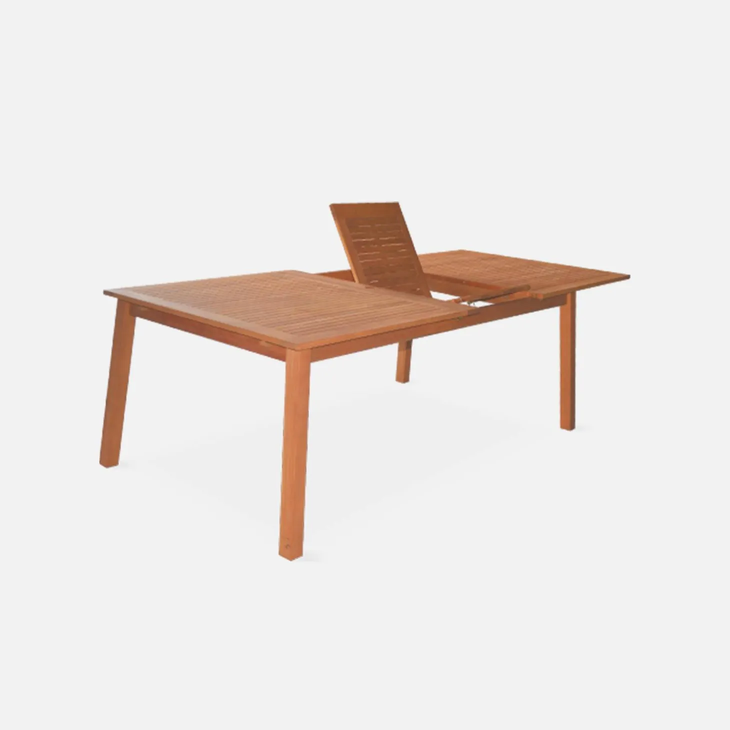 Mesa de jardim extensível em madeira de eucalipto, 10 a 12 lugares