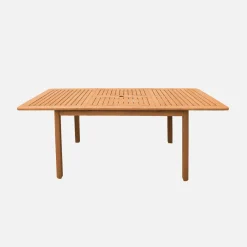 Mesa de jardim extensível em madeira de eucalipto, 4-6 lugares