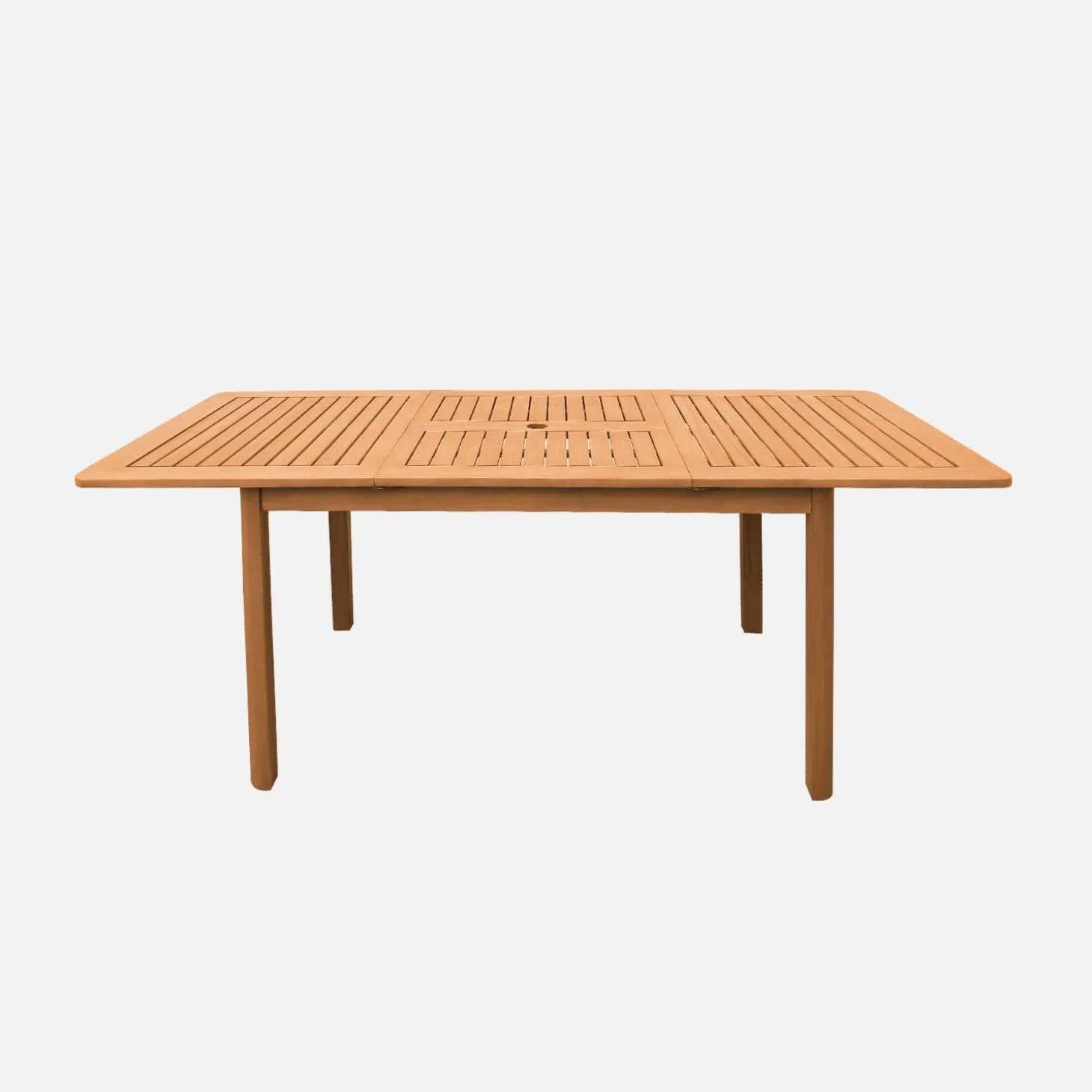Mesa de jardim extensível em madeira de eucalipto, 4-6 lugares
