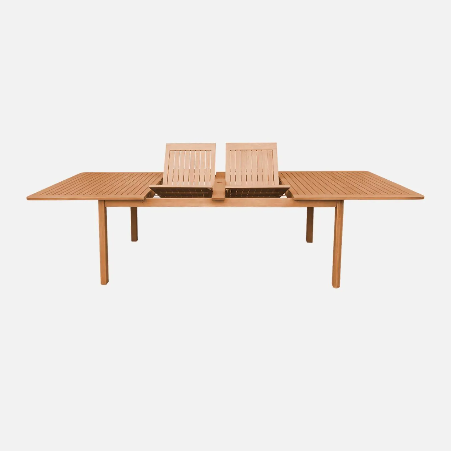 Mesa de jardim extensível em madeira de eucalipto, 6-12 lugares