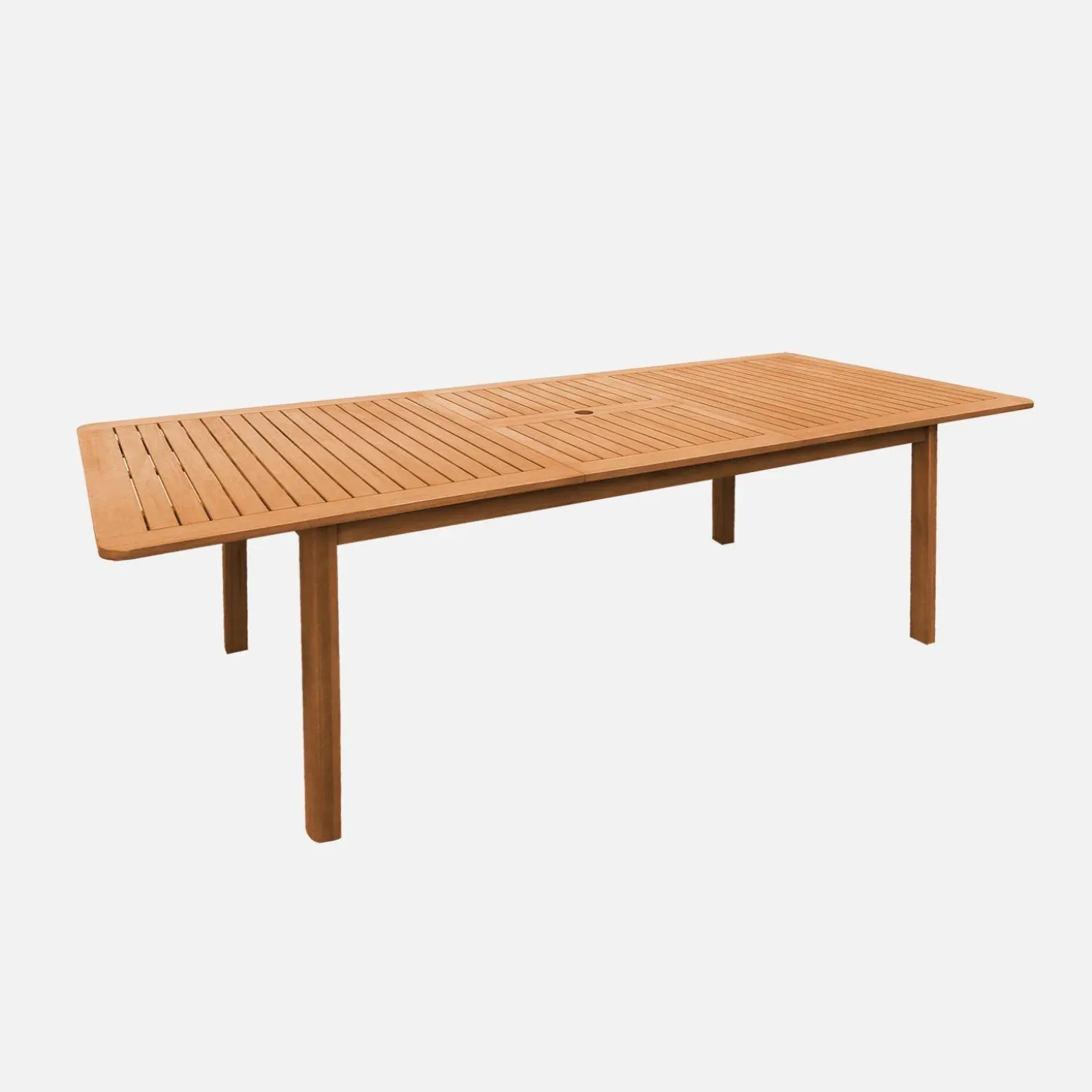 Mesa de jardim extensível em madeira de eucalipto, 6-8 lugares