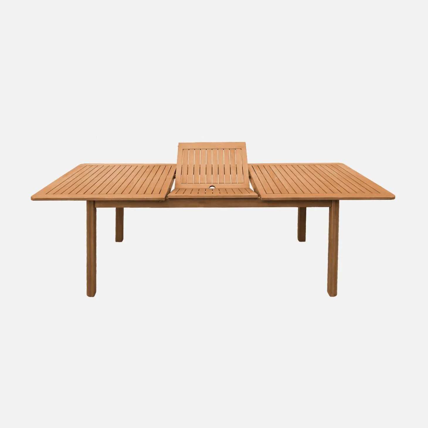 Mesa de jardim extensível em madeira de eucalipto, 6-8 lugares