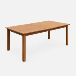 Mesa de jardim extensível em madeira, 8-10 lugares