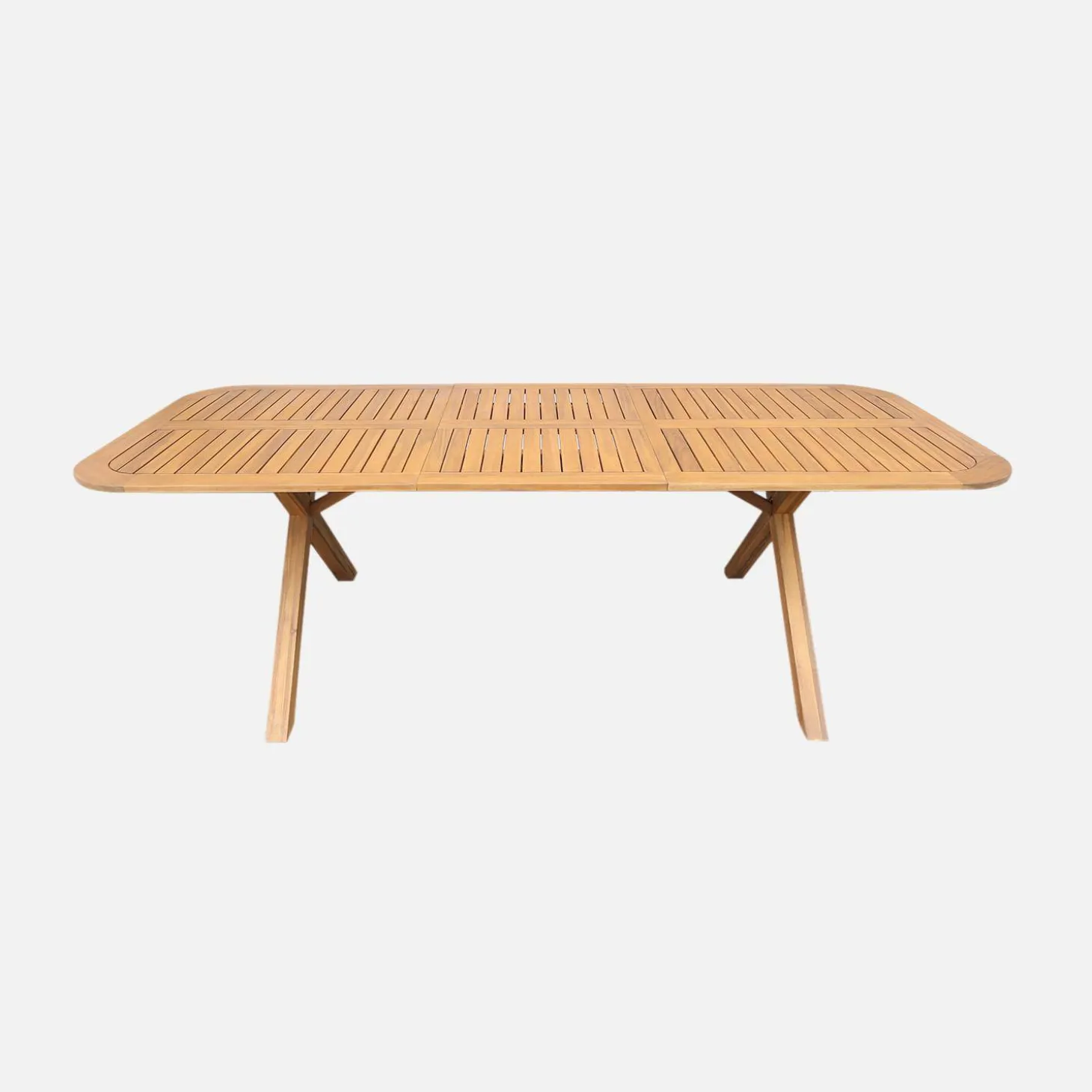 Mesa de jardim extensível em madeira de acácia, 6-8 lugares