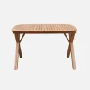 Mesa de jardim extensível em madeira de acácia, 4-6 lugares