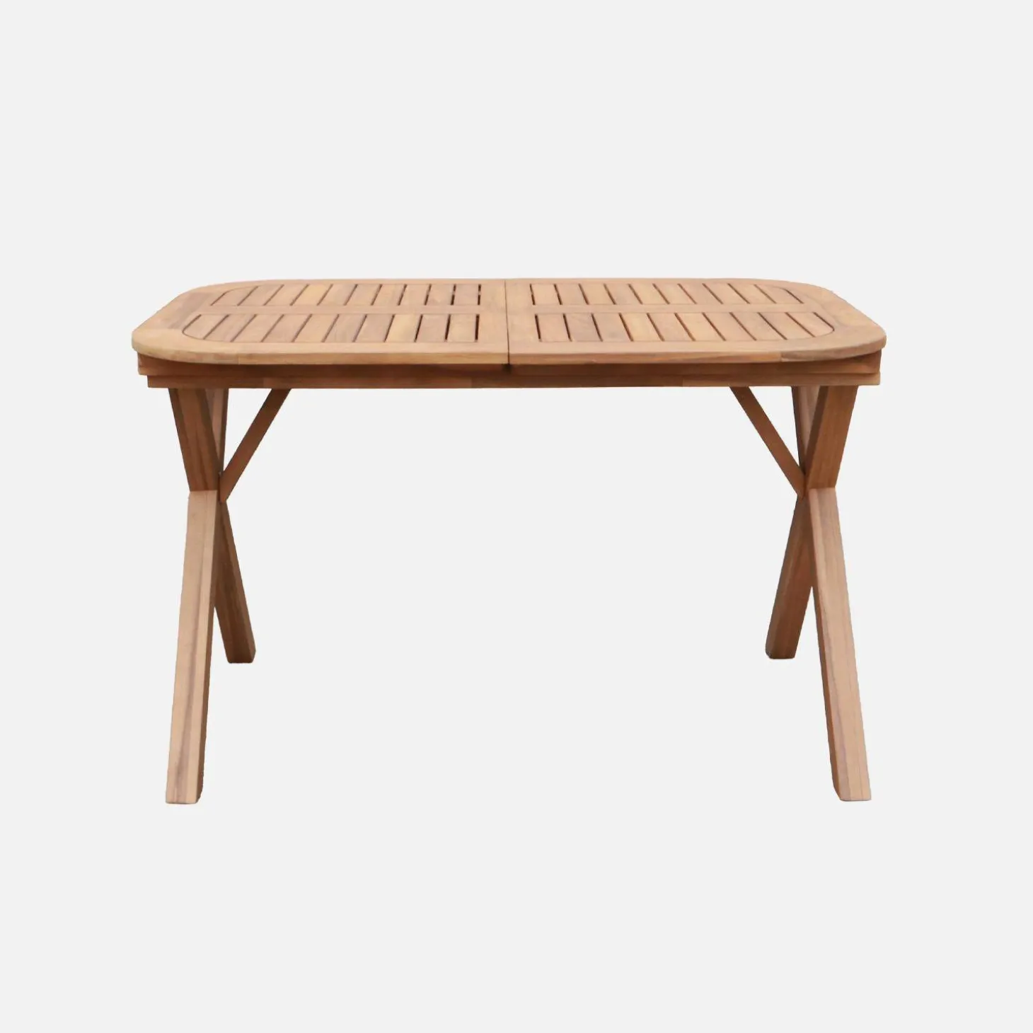Mesa de jardim extensível em madeira de acácia, 4-6 lugares