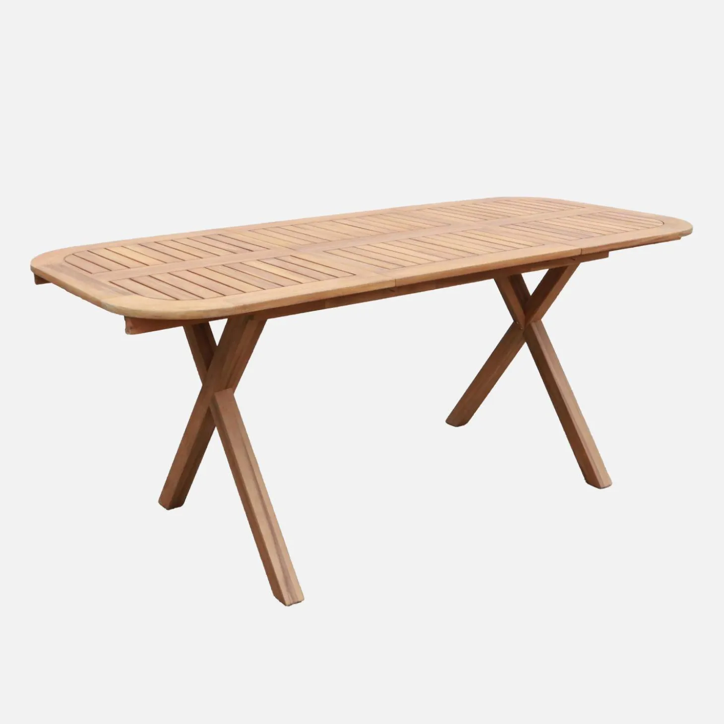 Mesa de jardim extensível em madeira de acácia, 4-6 lugares