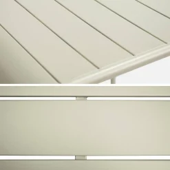 Mesa de jardim metálica de 2 lugares, 70cm