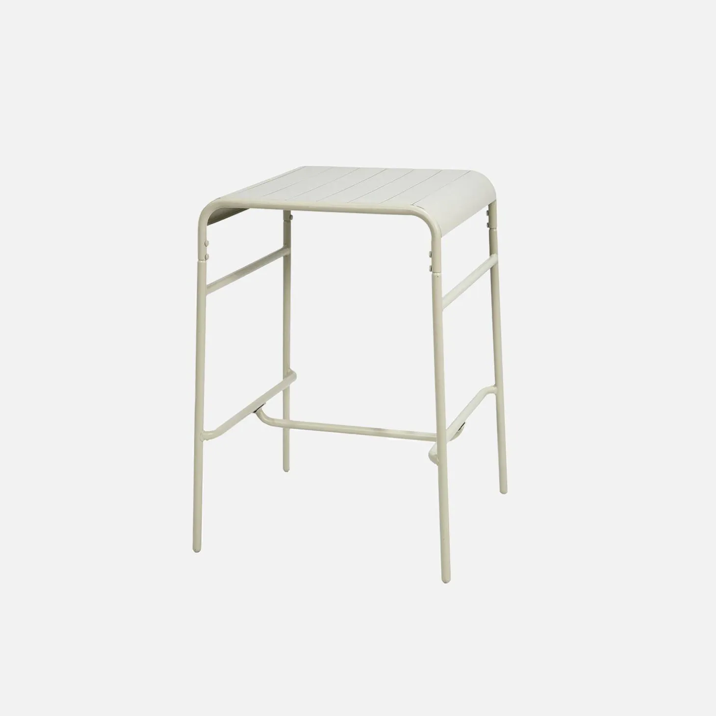 Mesa de jardim metálica de 2 lugares, 70cm