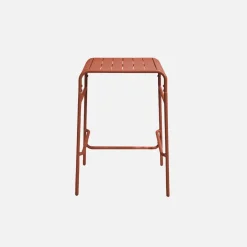 Mesa de jardim metálica de 2 lugares, 70cm
