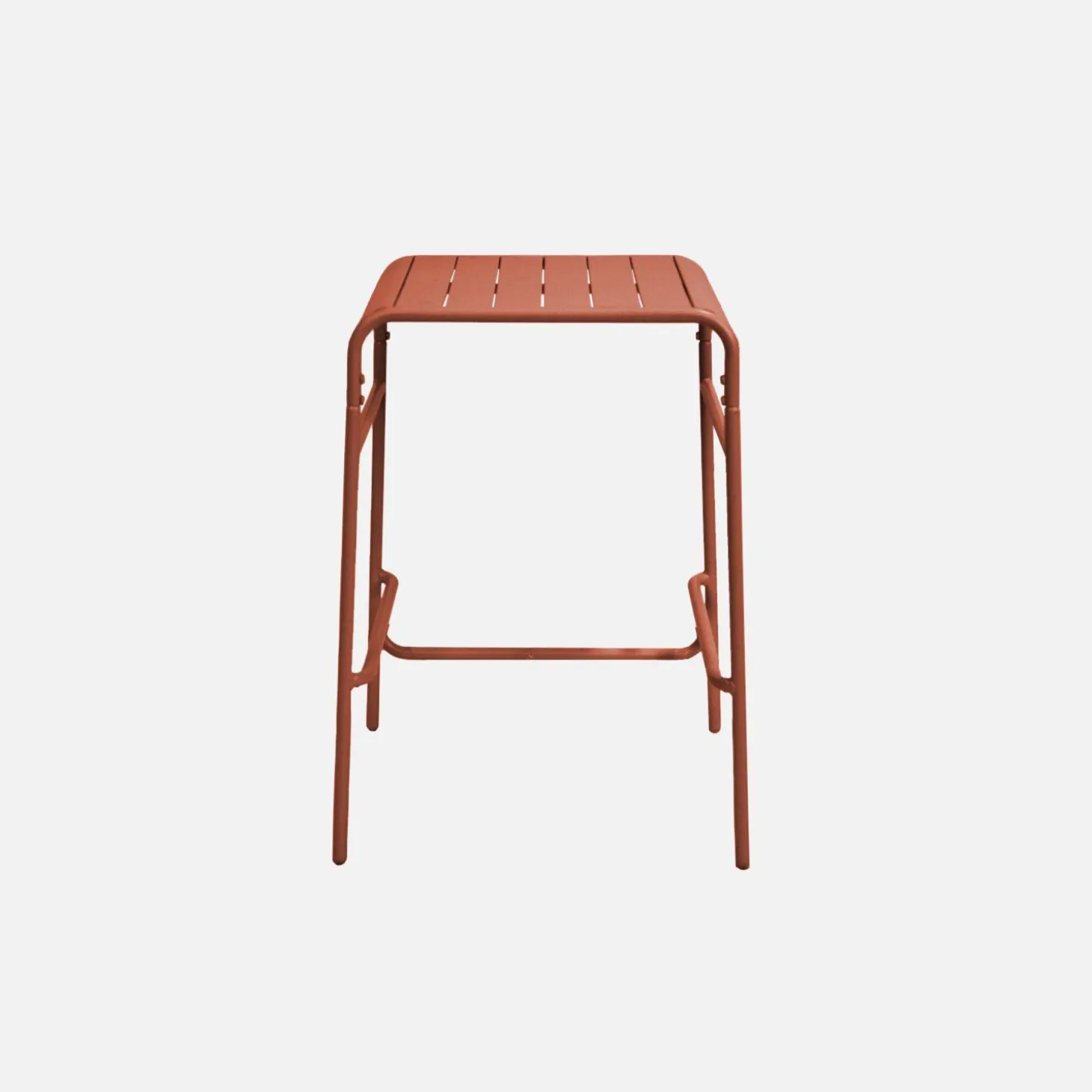 Mesa de jardim metálica de 2 lugares, 70cm