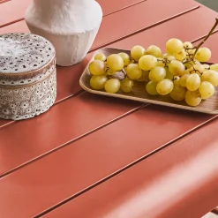 Mesa de jardim metálica de 2 lugares, 70cm