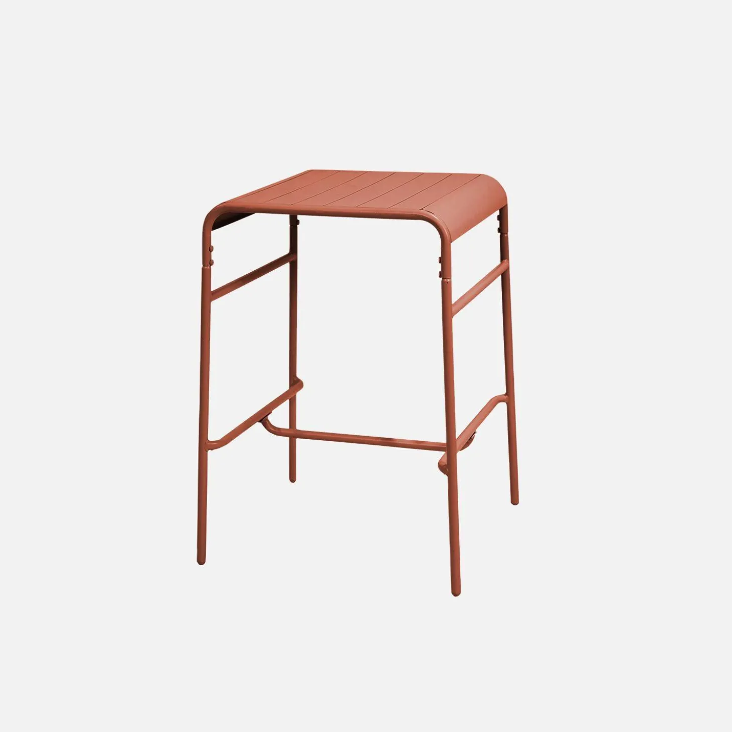 Mesa de jardim metálica de 2 lugares, 70cm