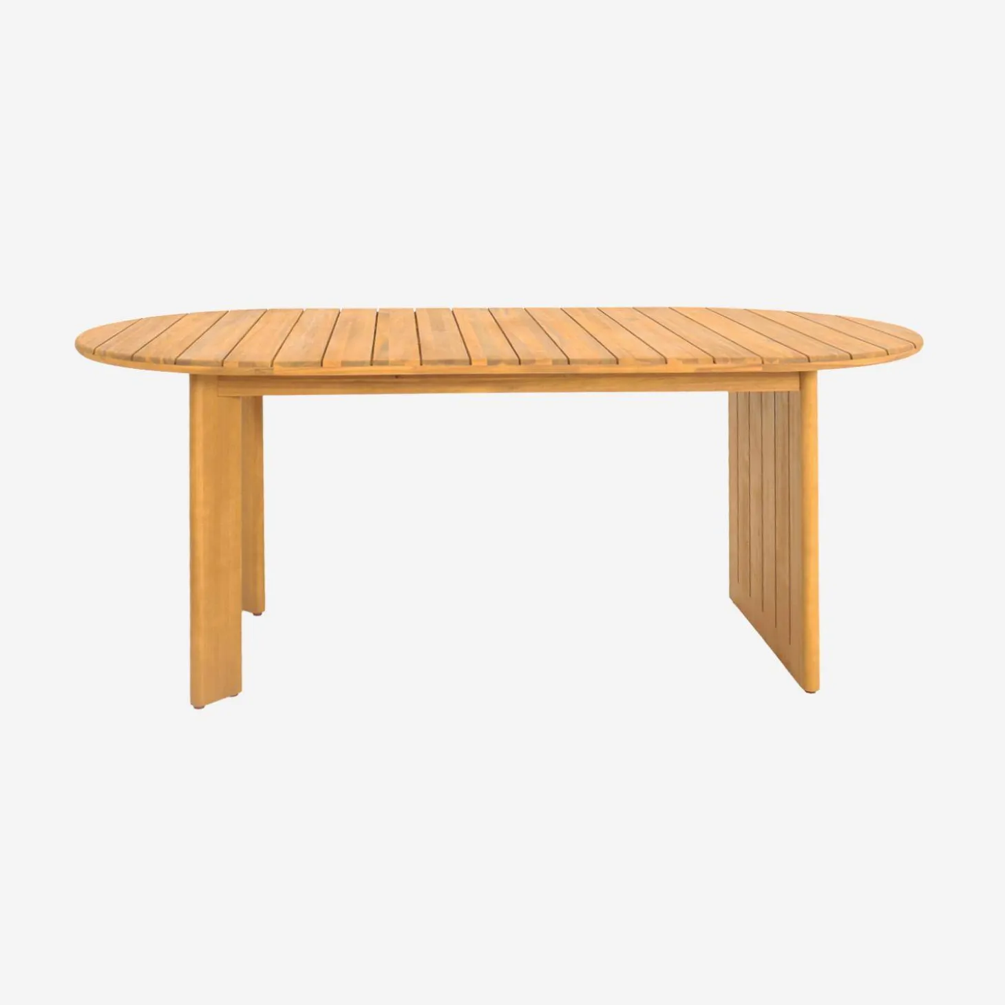 Mesa de jardim oval em madeira de acácia, 6 lugares