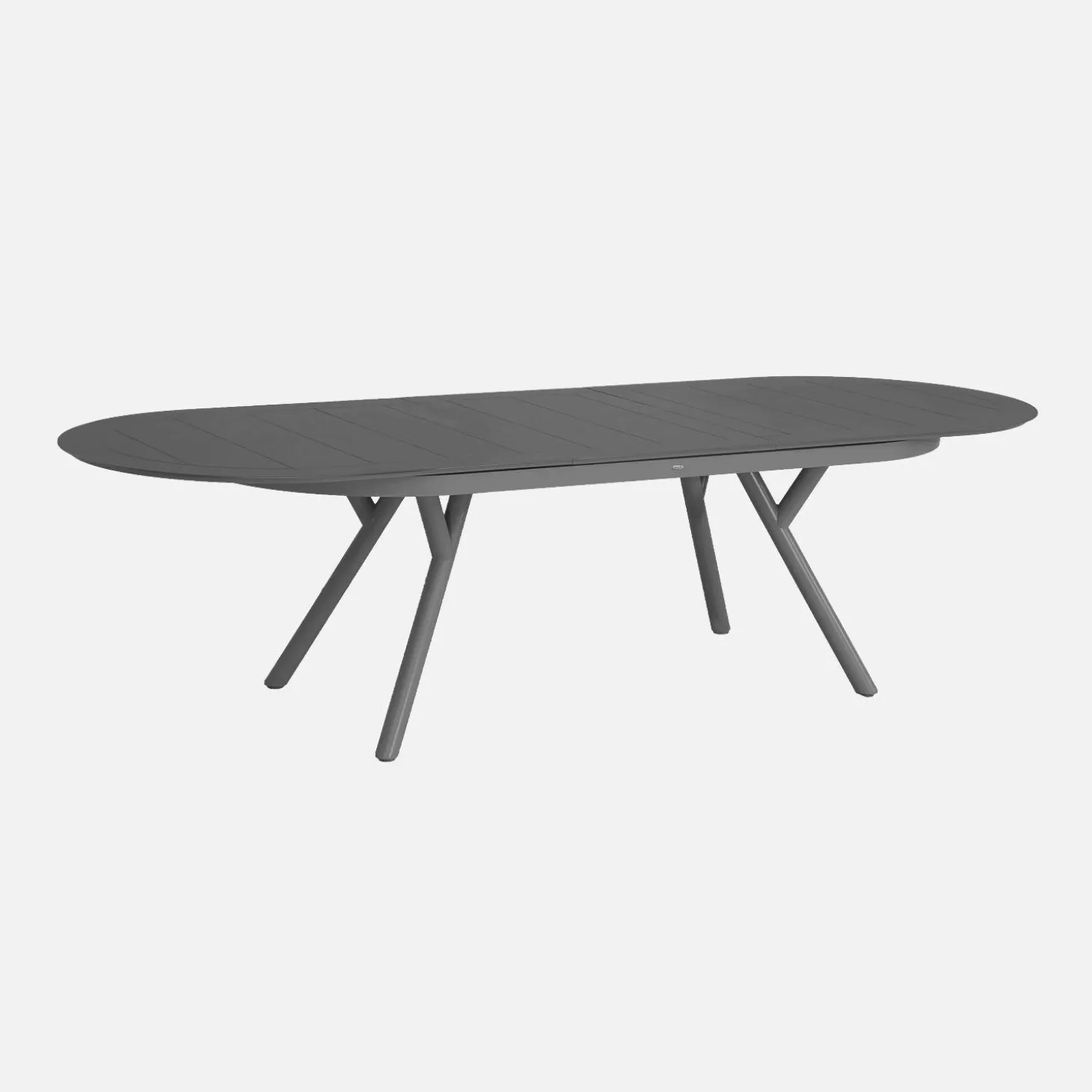 Mesa de jardim oval extensível em alumínio para 10 lugares
