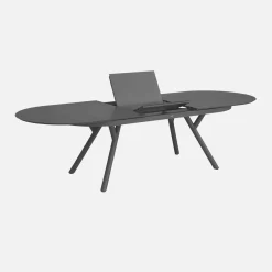 Mesa de jardim oval extensível em alumínio para 10 lugares