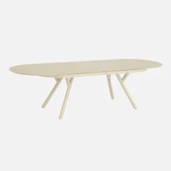 Mesa de jardim oval extensível em alumínio para 10 lugares
