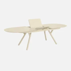 Mesa de jardim oval extensível em alumínio para 10 lugares