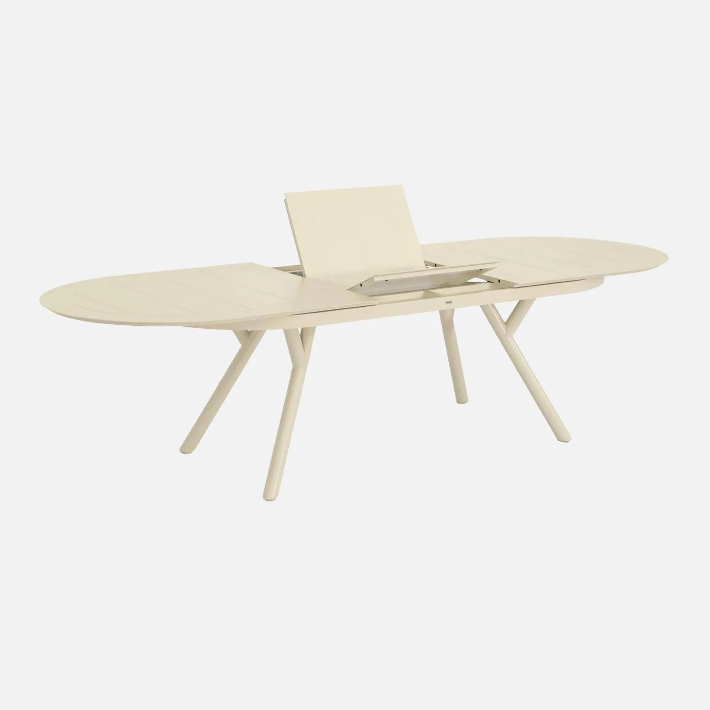 Mesa de jardim oval extensível em alumínio para 10 lugares