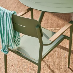 Mesa de jardim oval extensível em alumínio para 10 lugares