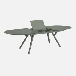 Mesa de jardim oval extensível em alumínio para 10 lugares