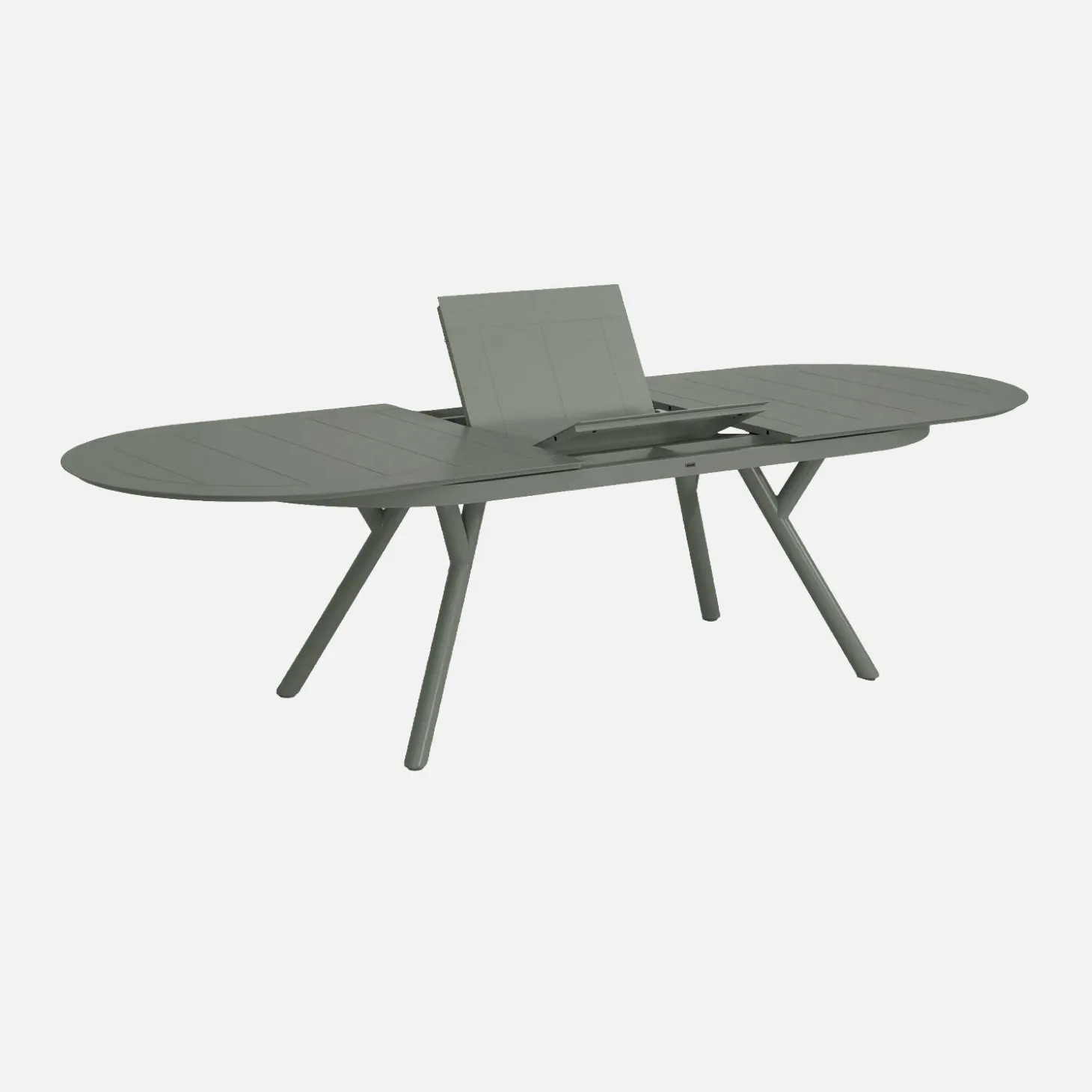 Mesa de jardim oval extensível em alumínio para 10 lugares