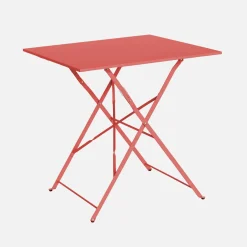 Mesa de jardim quadrada dobrável estilo bistrô, 2 lugares