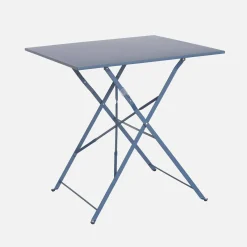 Mesa de jardim quadrada dobrável estilo bistrô, 2 lugares
