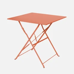 Mesa de jardim quadrada dobrável estilo bistrô, 2 lugares