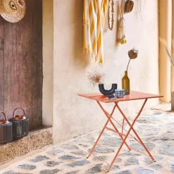 Mesa de jardim quadrada dobrável estilo bistrô, 2 lugares