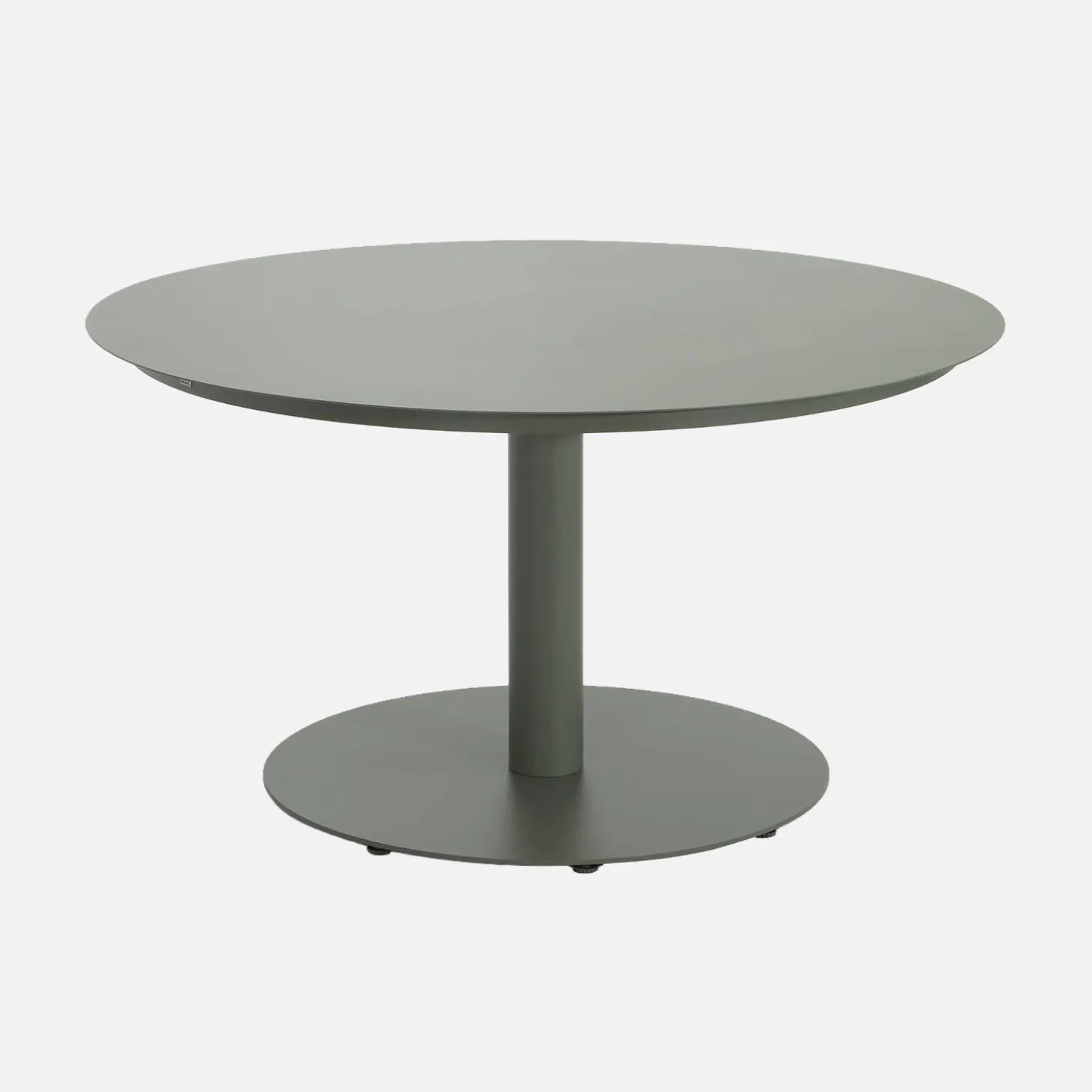 Mesa de jardim redonda de alumínio, 6 lugares