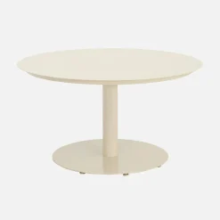 Mesa de jardim redonda de alumínio, 6 lugares