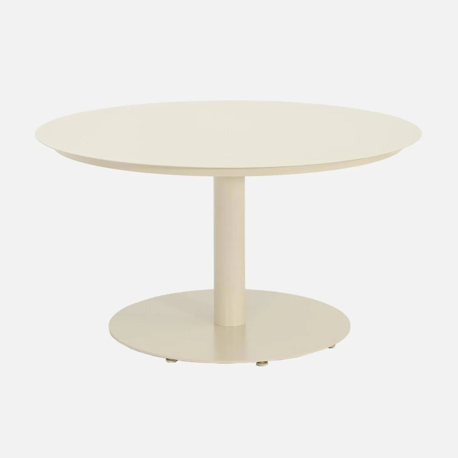 Mesa de jardim redonda de alumínio, 6 lugares