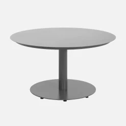 Mesa de jardim redonda de alumínio, 6 lugares