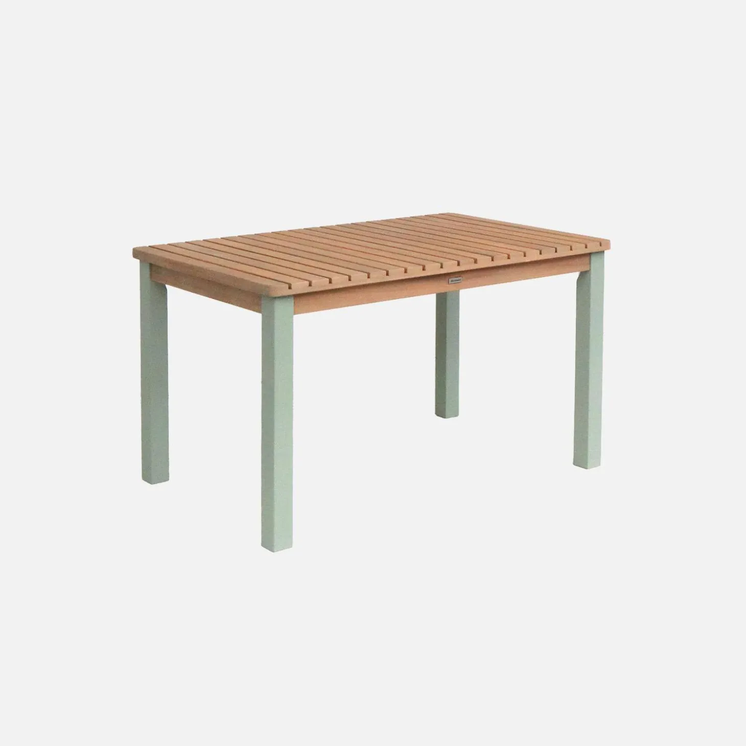 Mesa de jardim retangular infantil de madeira de acácia, 4 lugares