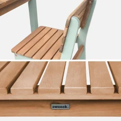 Mesa de madeira para crianças, 2 cadeiras