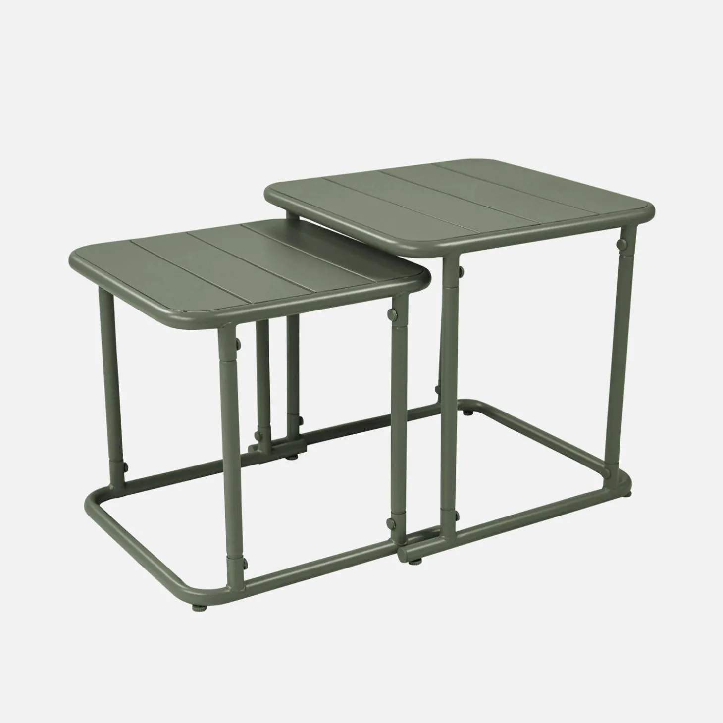 Mesa de ninho bistrô quadrada para exterior em aço, 45cm